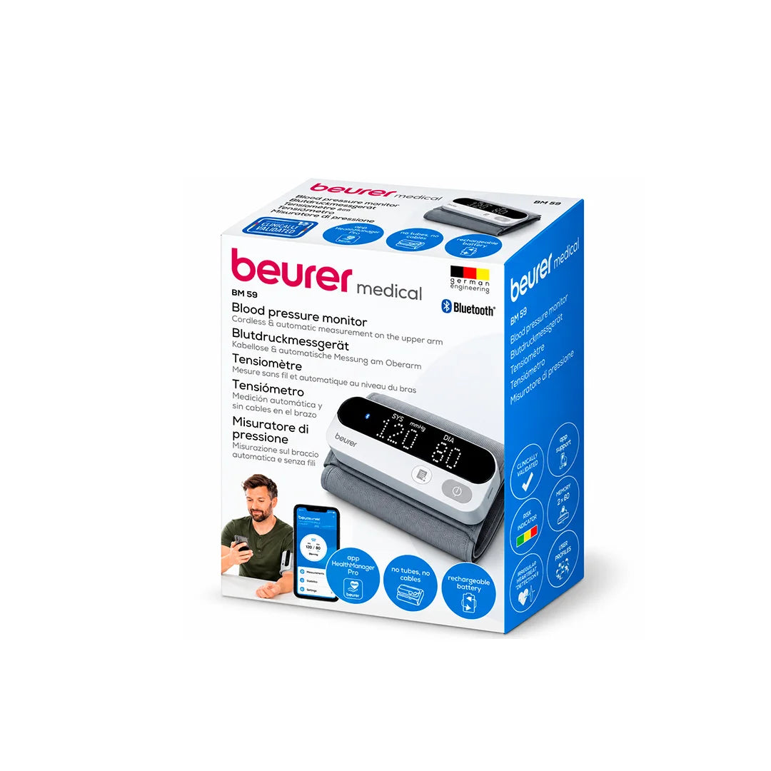 BEURER BM59 UPPER ARM RECHARGEABLE BLOOD PRESSURE MONITOR(CUFF 22-42CM) #19999