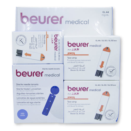 Beurer Gl44 Sugar Monitor & Gl 50 Strip100's And Lancet100's