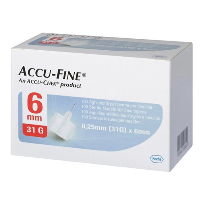 Accu Fine Pen Needle 31g 0.25x6mm 100'S