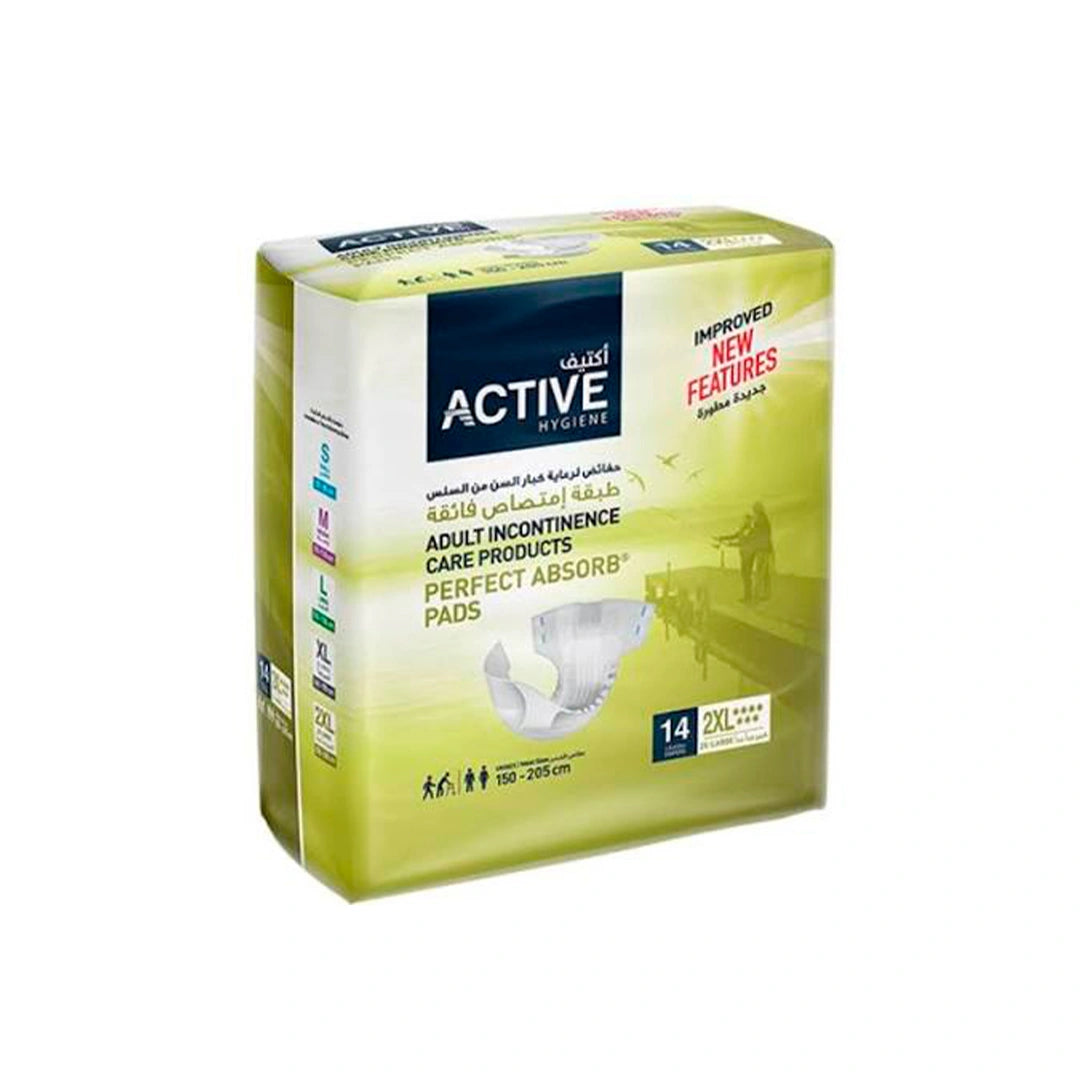 Active Adult Diapers 2xl 150cm -205cm 14'S