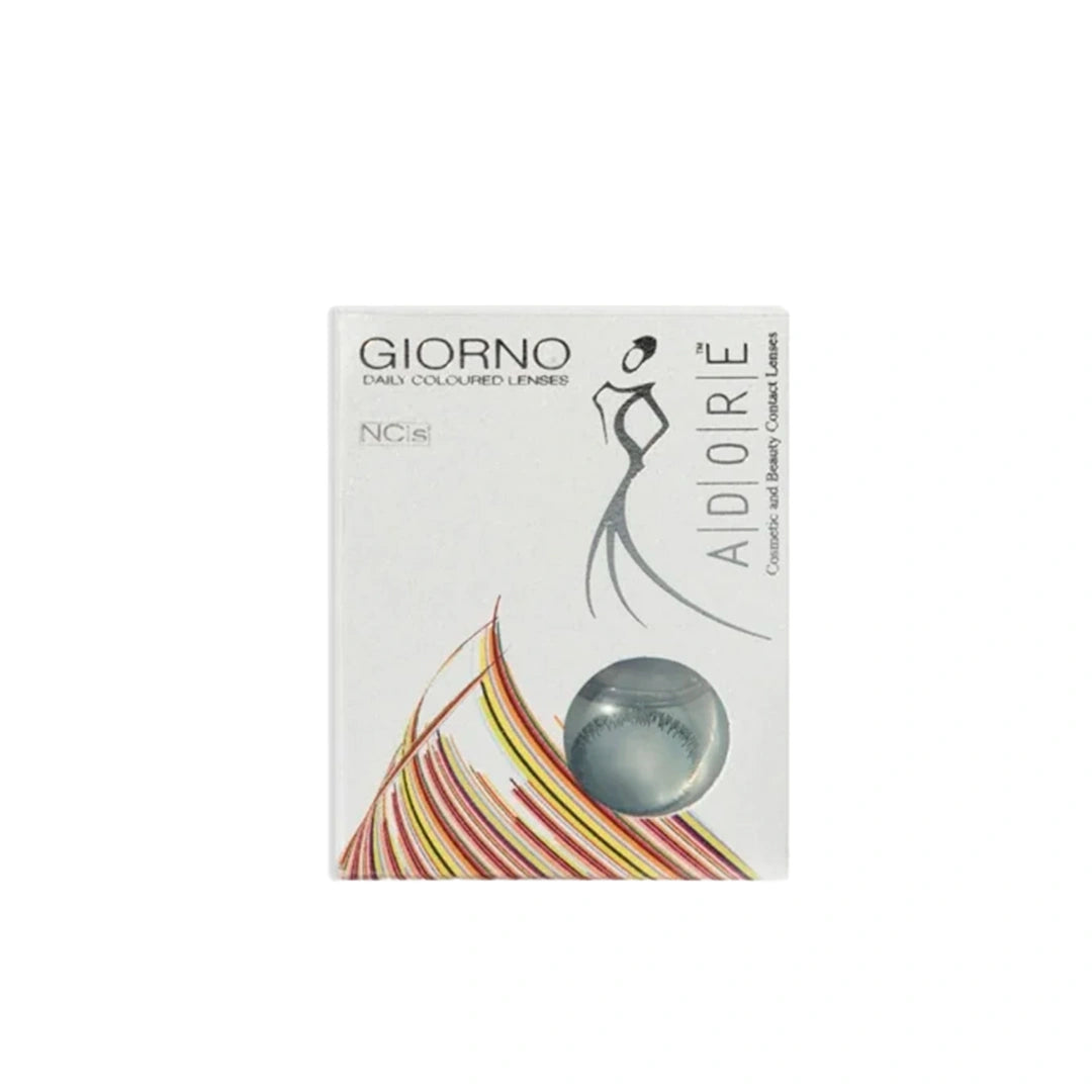 عدسات ADORE GIORINO اليومية الملونة باللون الرمادي، قطعتين