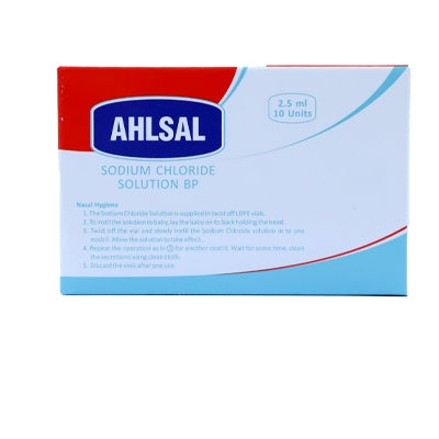Ahlsal 2.5ml Normal Saline Nasal Solution 10'S
