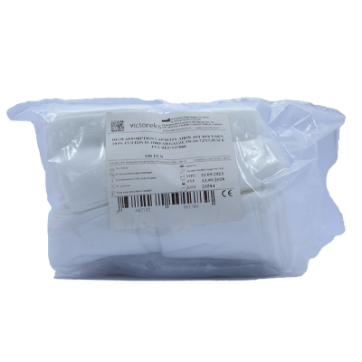 AIDPLAST COTTON GAUZE SWAB 7.5X7.5CM 8PLY