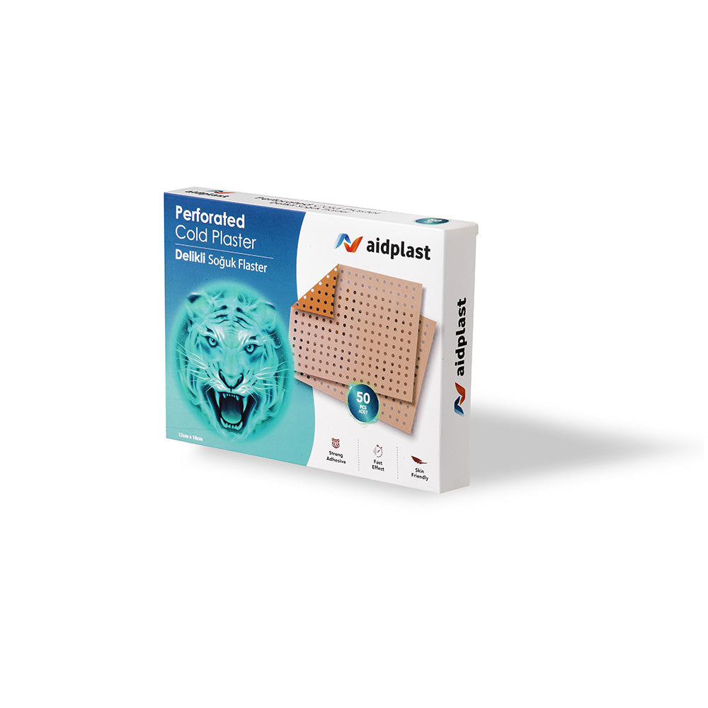 ضمادة باردة مثقبة من AIDPLAST مقاس 12 سم × 18 سم V700M، 50 قطعة