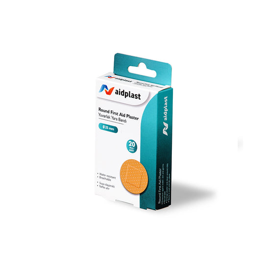 AIDPLAST ROUND FIRST AID PLASTER 20'S