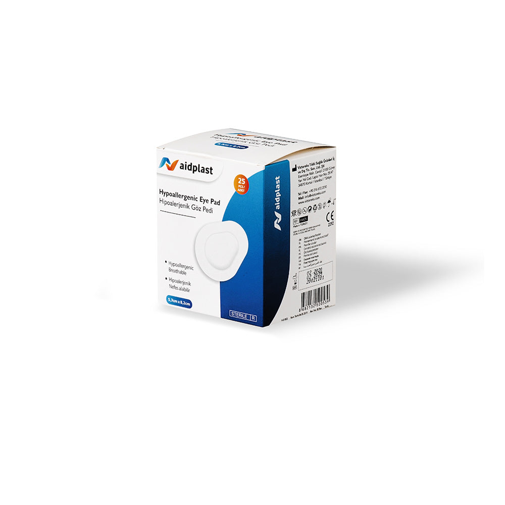 وسادات العين المعقمة المضادة للحساسية من AIDPLAST مقاس 5.7 سم × 8.2 سم، 25 قطعة V6825