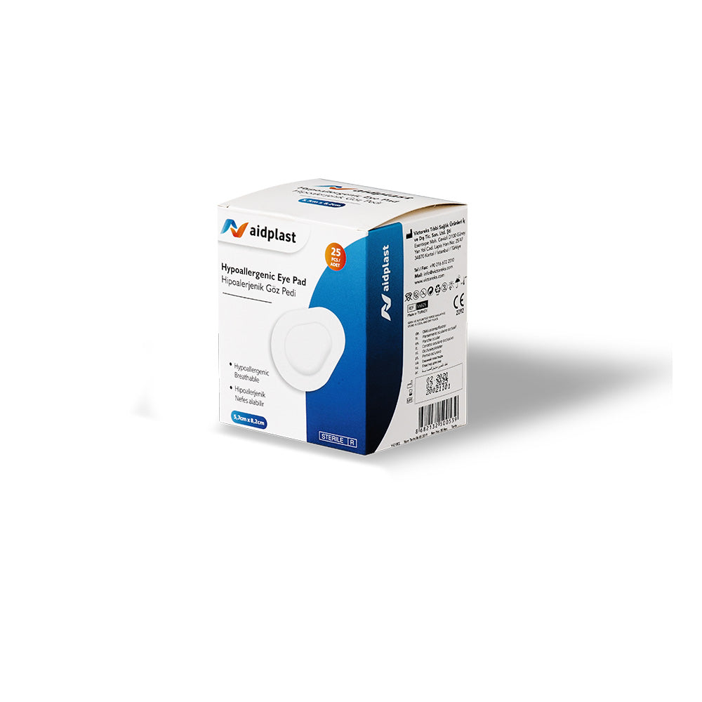 وسادات العين المعقمة المضادة للحساسية من AIDPLAST مقاس 5 سم × 6.2 سم، 25 قطعة V6505