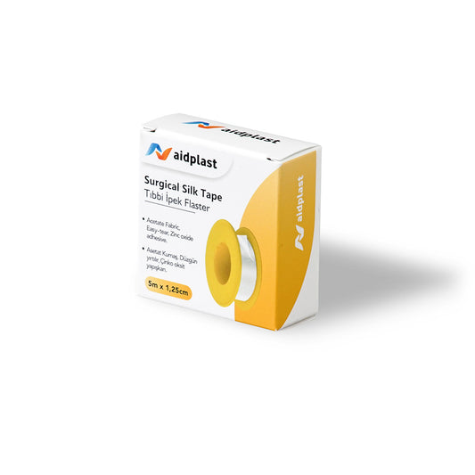 AIDPLAST SURGICAL SILK TAPE 5MX1.25CM