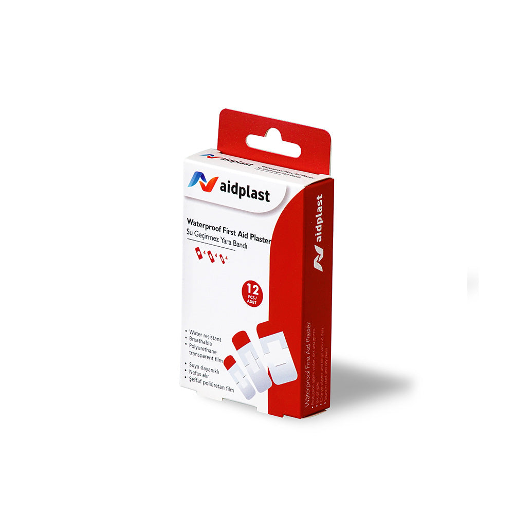 ضمادة إسعافات أولية مقاومة للماء من AIDPLAST، 12 قطعة V841
