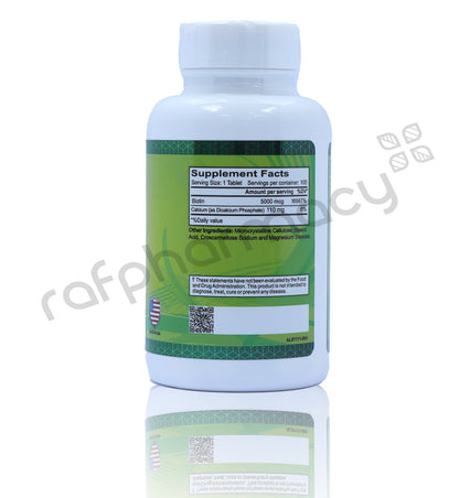 Alfa Biotin 5000Mcg Tab 1X100's