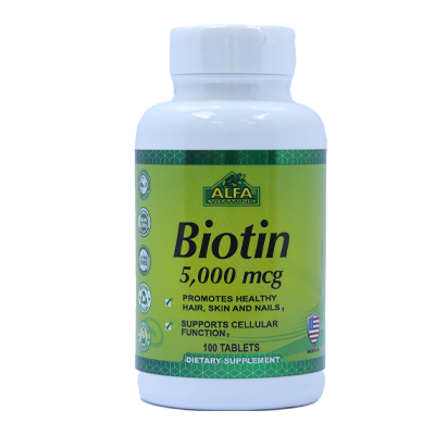 Alfa Biotin 5000Mcg Tab 1X100's