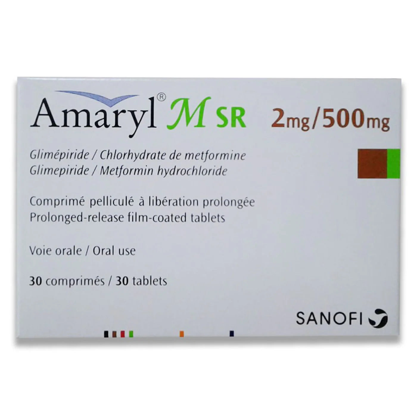 Amaryl M Sr 2mg/500mg Tablets 30'S