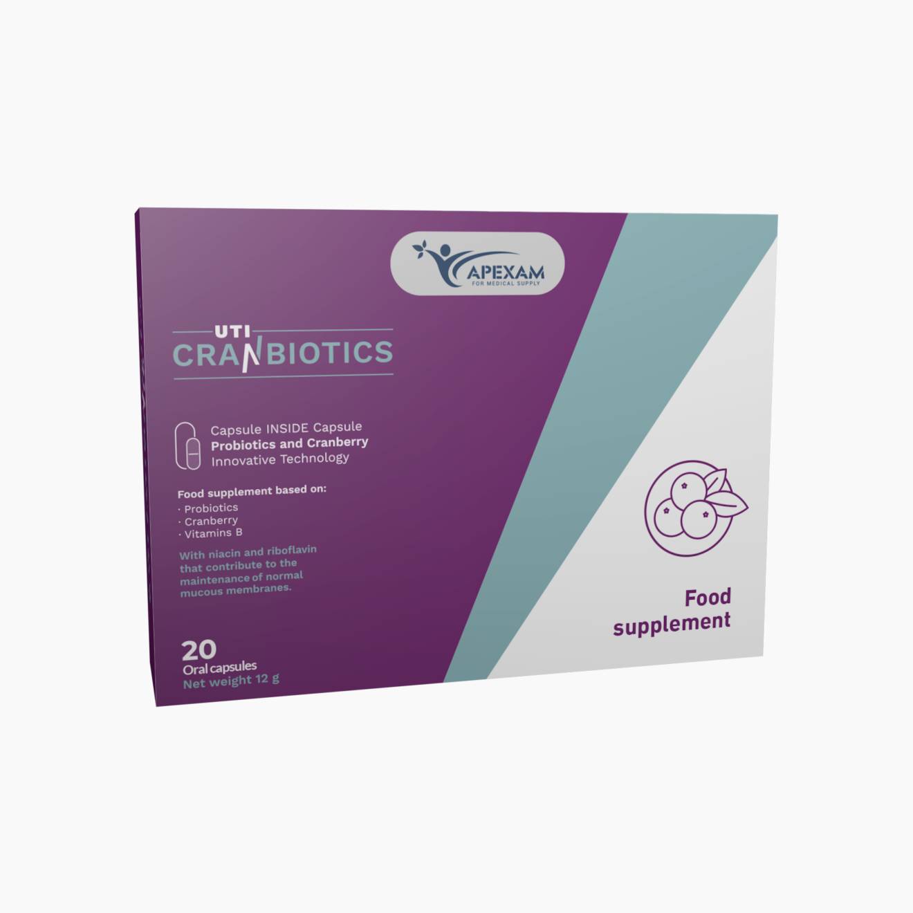 APEXAM UTI CRANBIOTICS CAPSULE 20'S