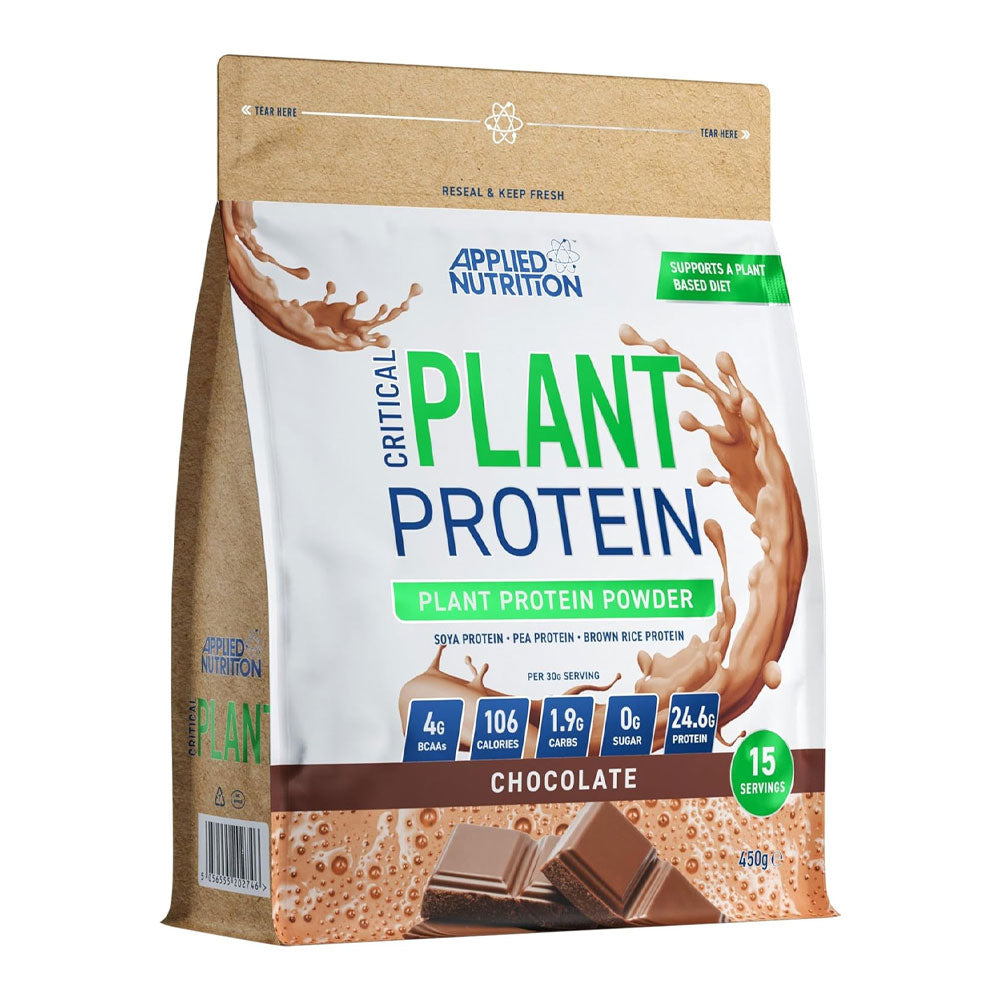 APPLIED NUTRITION CRITICAL PLANT PROTEIN POWDER CHOCOLATE 450G
