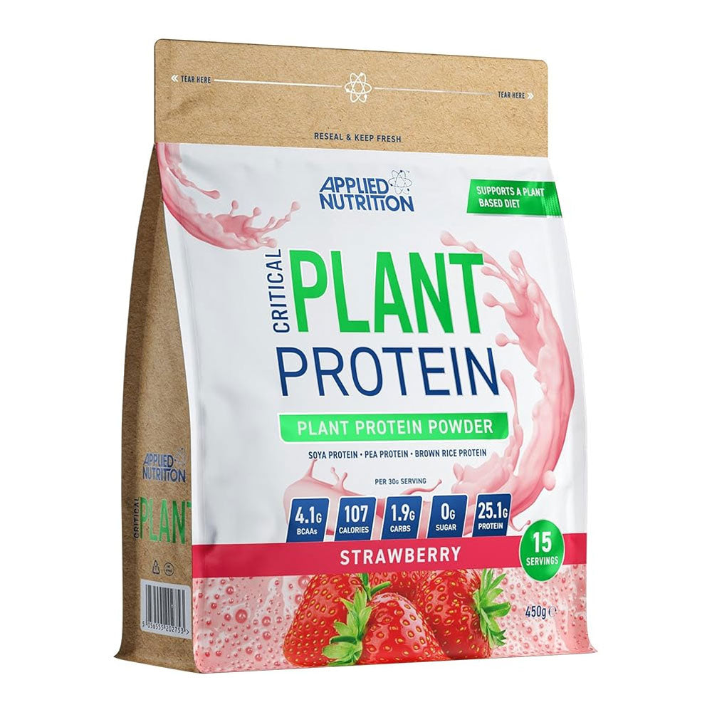 APPLIED NUTRITION CRITICAL PLANT PROTEIN POWDER STRAWBERRY 450G