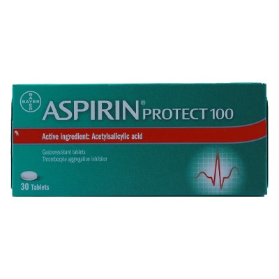 ASPIRIN PROTECT 100MG TABLETS 30'S – Raf Pharmacy