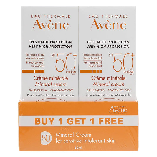 AVENE 1+1  SPF 50 VHP MINERAL CREAM 50ML