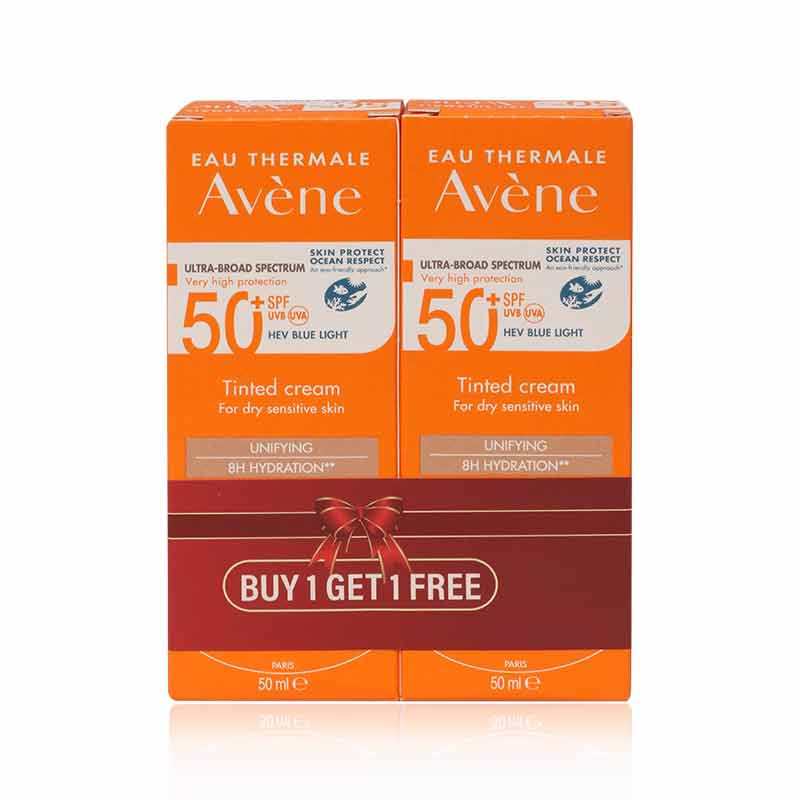 كريم أفين الملون المقاوم للماء بحماية عالية للغاية SPF 50+ 50 مل 1+1