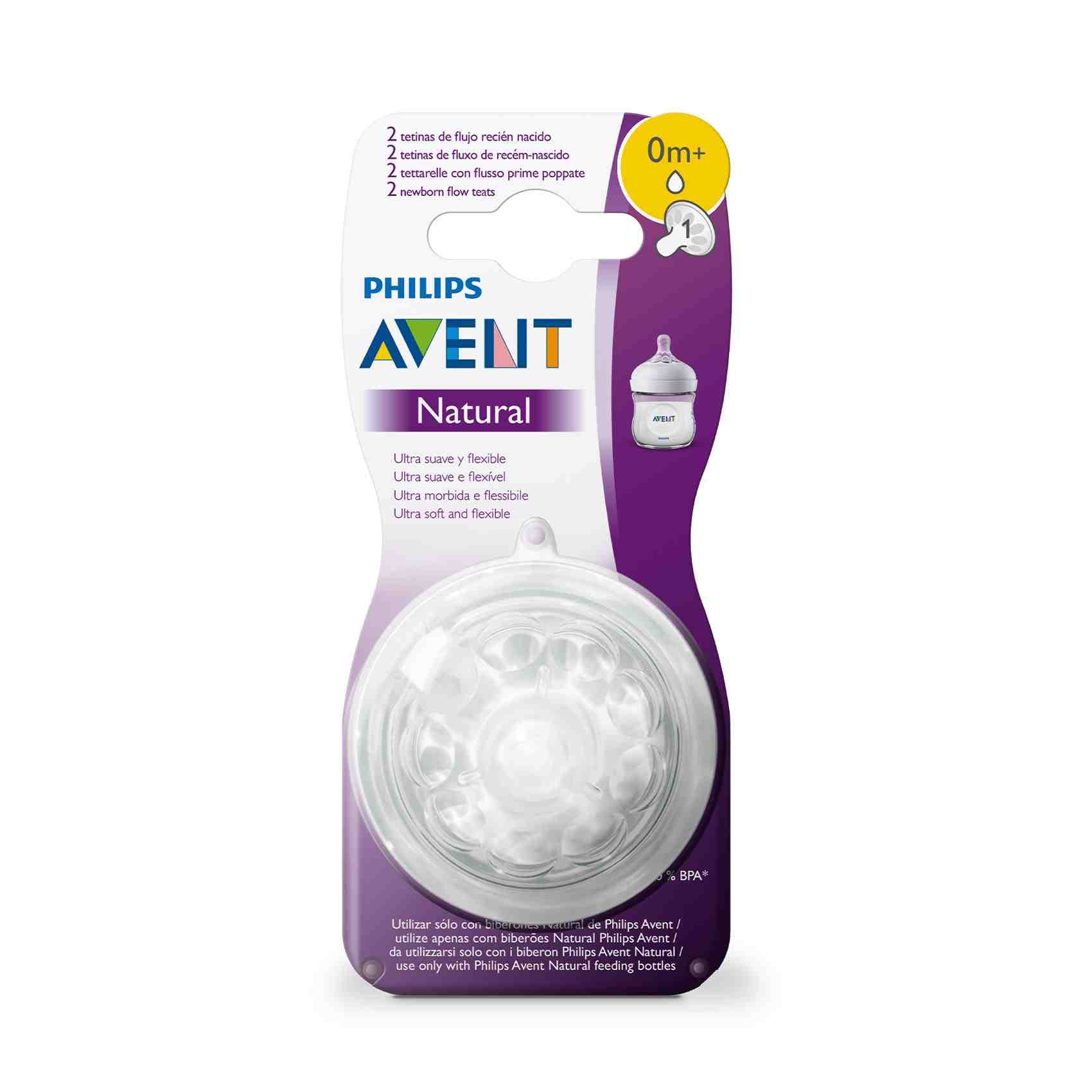 AVENT 0M+ NATURAL FEEDING TEAT 2'S