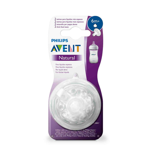 AVENT 6M+ NATURAL FEEDING TEAT 2'S