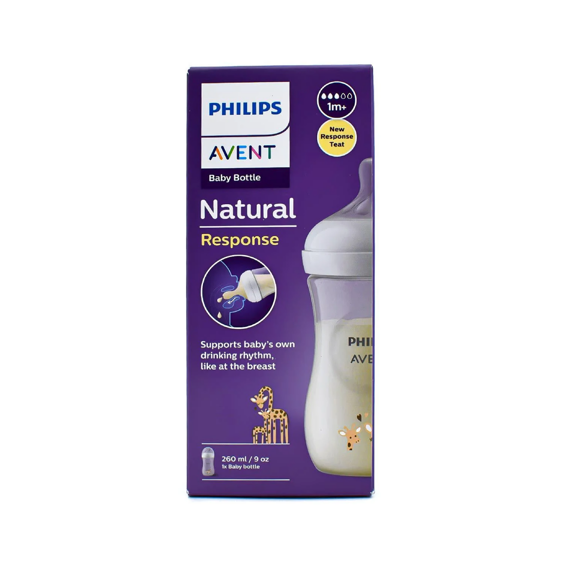 Avent Natural Feeding Bottle Girrafe 260Ml
