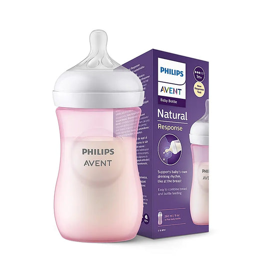 AVENT NATURAL FEEDING BOTTLE PINK 260ML