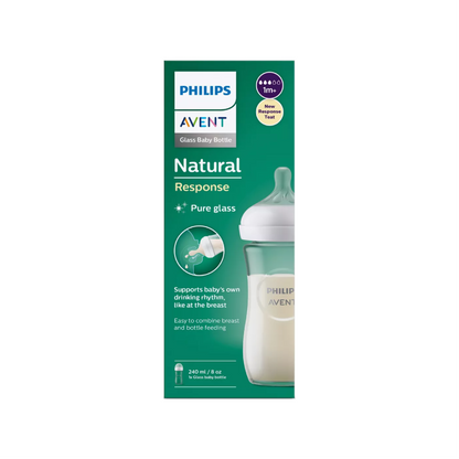 AVENT NATURAL FEEDING GLASS BOTTLE 240ML