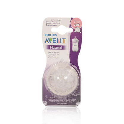 AVENT NATURAL FLOW TEAT 2'S 3 MONTHS