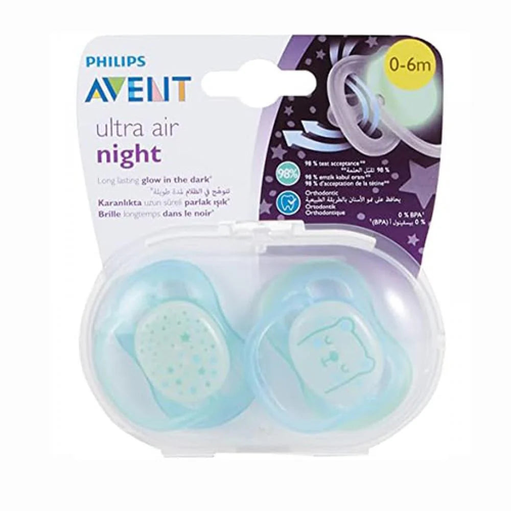AVENT ULTRA AIR NIGHT(0-6M) BOY SOOTHER 2'S