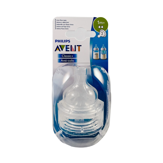 Avent(1 M) Classic+ Anti-Colic  F/Teats 2'S