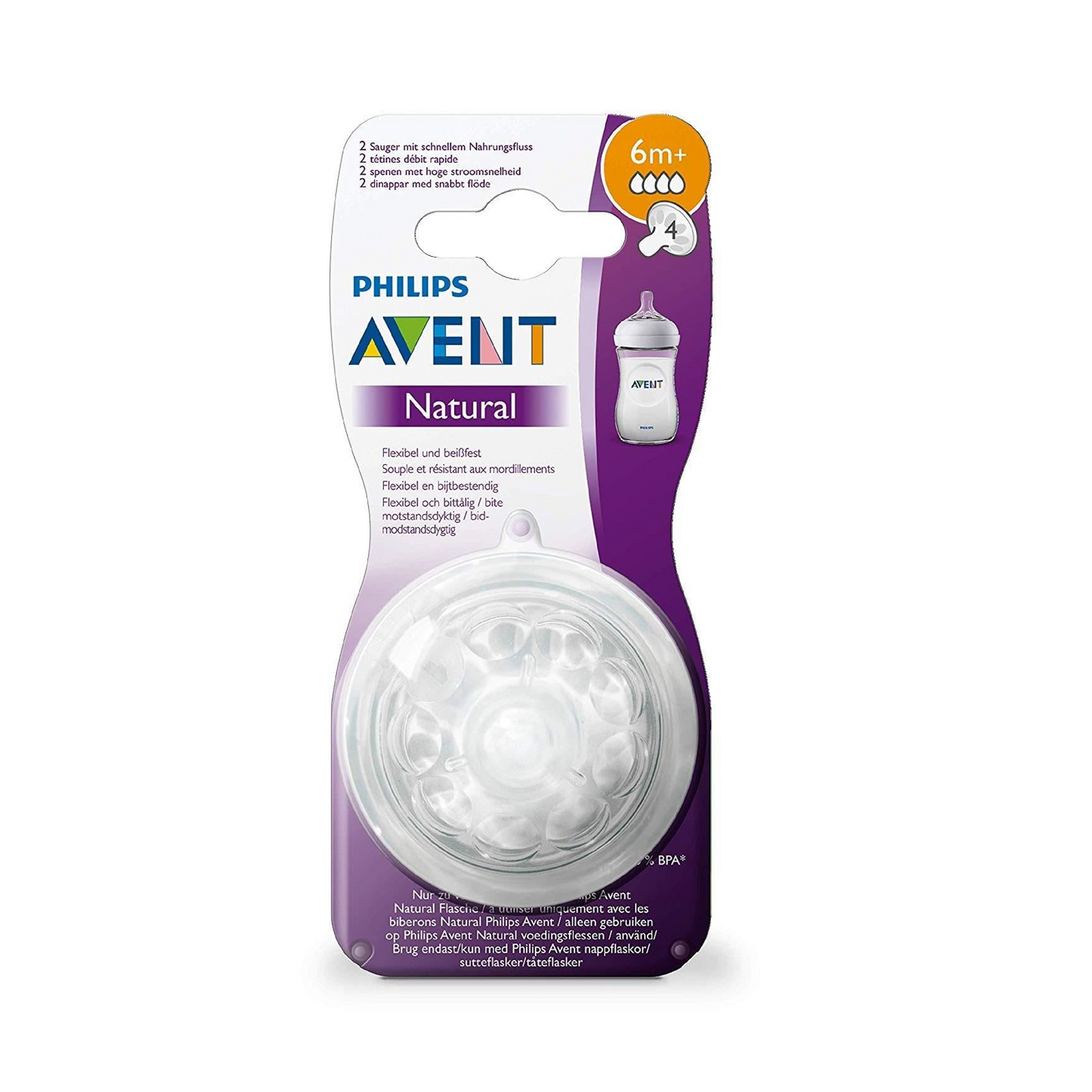 Avent(6 M) Natural F/Teats 2'S