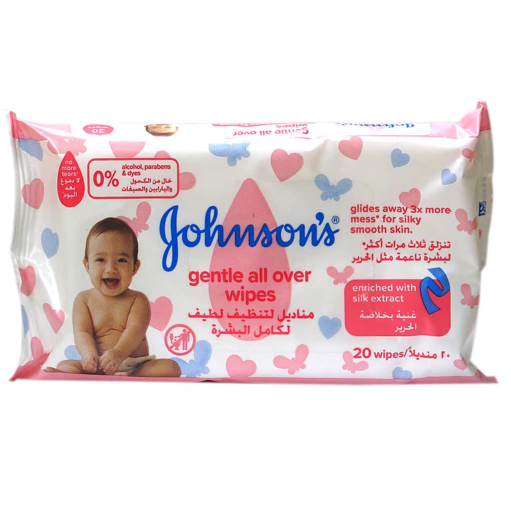 BABY GENTLE ALL OVER WIPES 20'S NEW