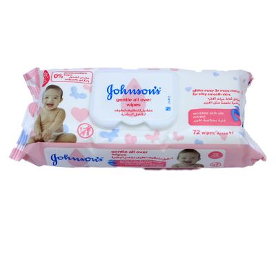 مناديل مبللة لطيفة للأطفال، 72 قطعة جديدة