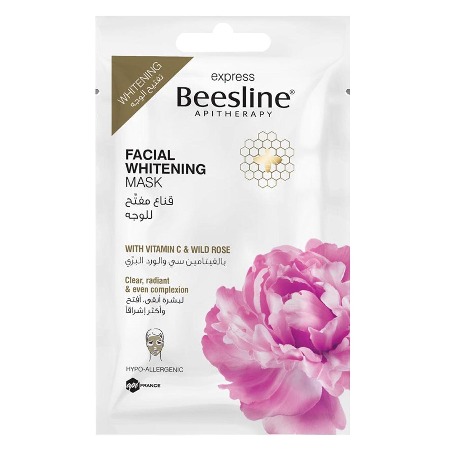 Beesline Facial Whitening Mask 25 G Sachet(Rose)