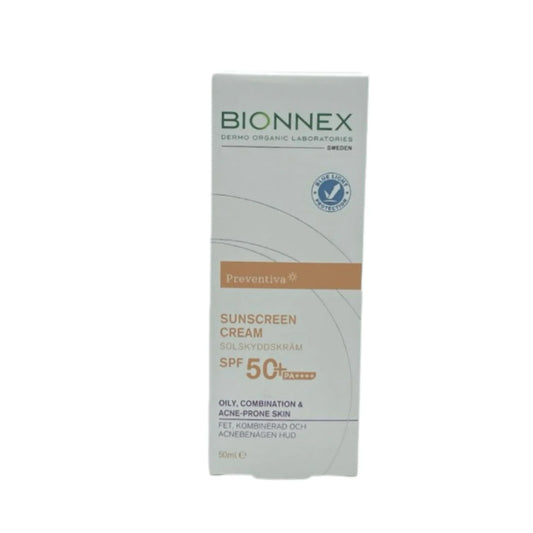 Bionnex Preventiva Oily, Combination &Acne Prone Skin Sunscreen Cream Spf50+ 50ml