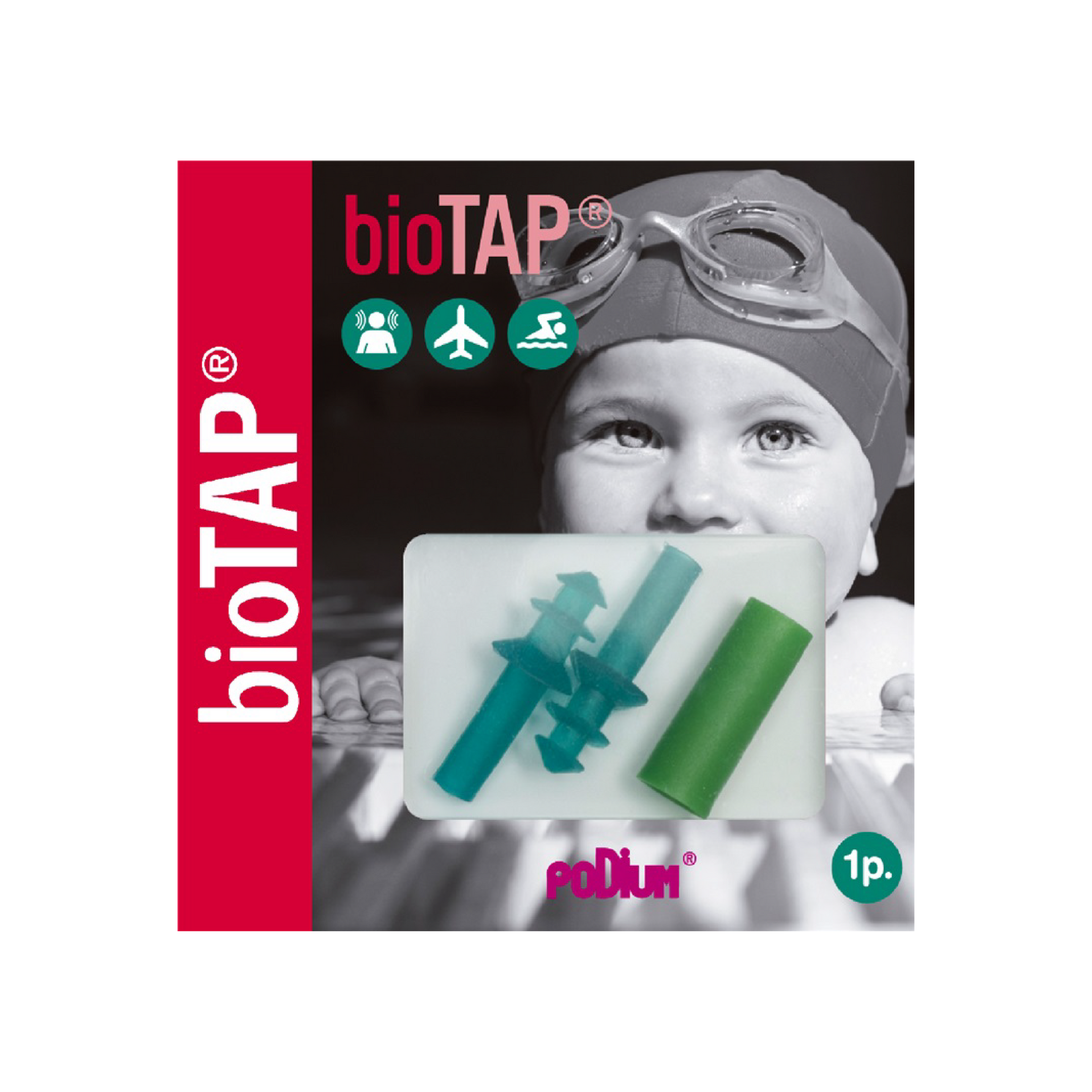 واقي الأذن BIOTAP للأطفال باللون الأخضر