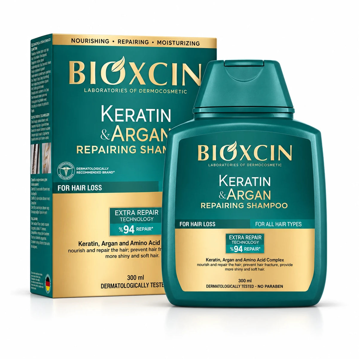 Bioxcin Keratin & Argan Repairing Shampoo 300ml
