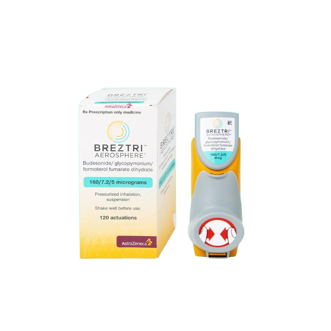 BREZTRI AEROSPHERE 5MCG/7.2MCG/160MCG PRESSURISED INHALATION SUSPENSION 120 ACTUATIONS