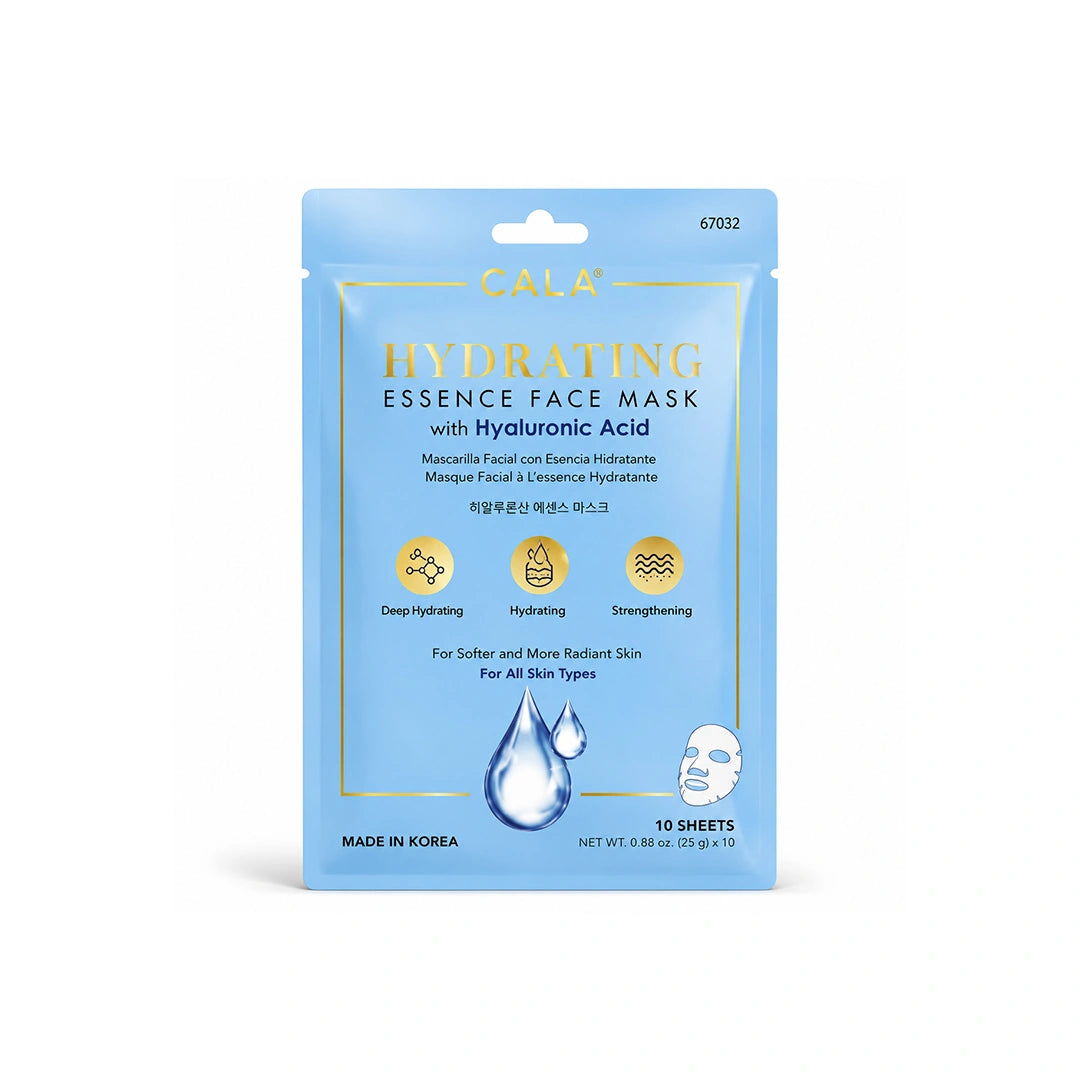 Cala 67122 Hydrating Essence Face Mask With Hyaluronic Acid 10'S