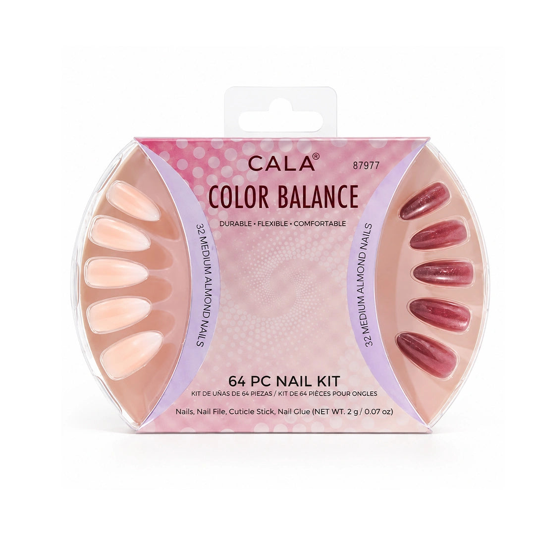 Cala 87977 Color Balance Ombre & Mauve Nail Kit 64'S