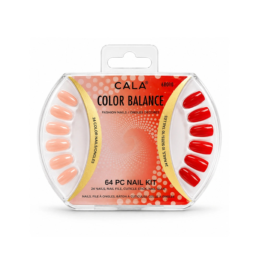 Cala 87979 Color Balance French Tip & Red Nail Kit 64'S