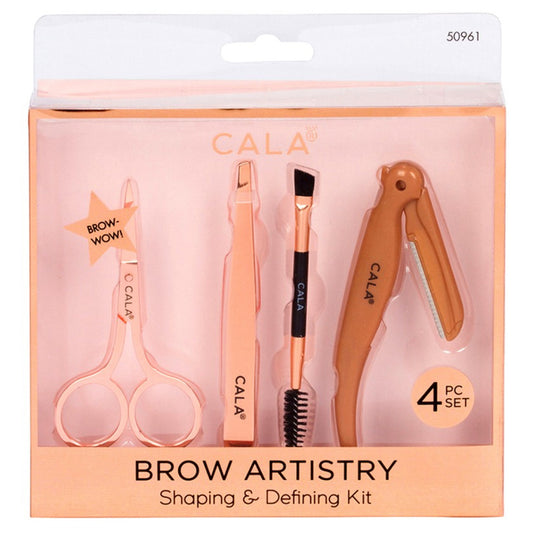 Cala Brow Artistry Shaping & Defining Kit Rose Gold 4Pc - 50961