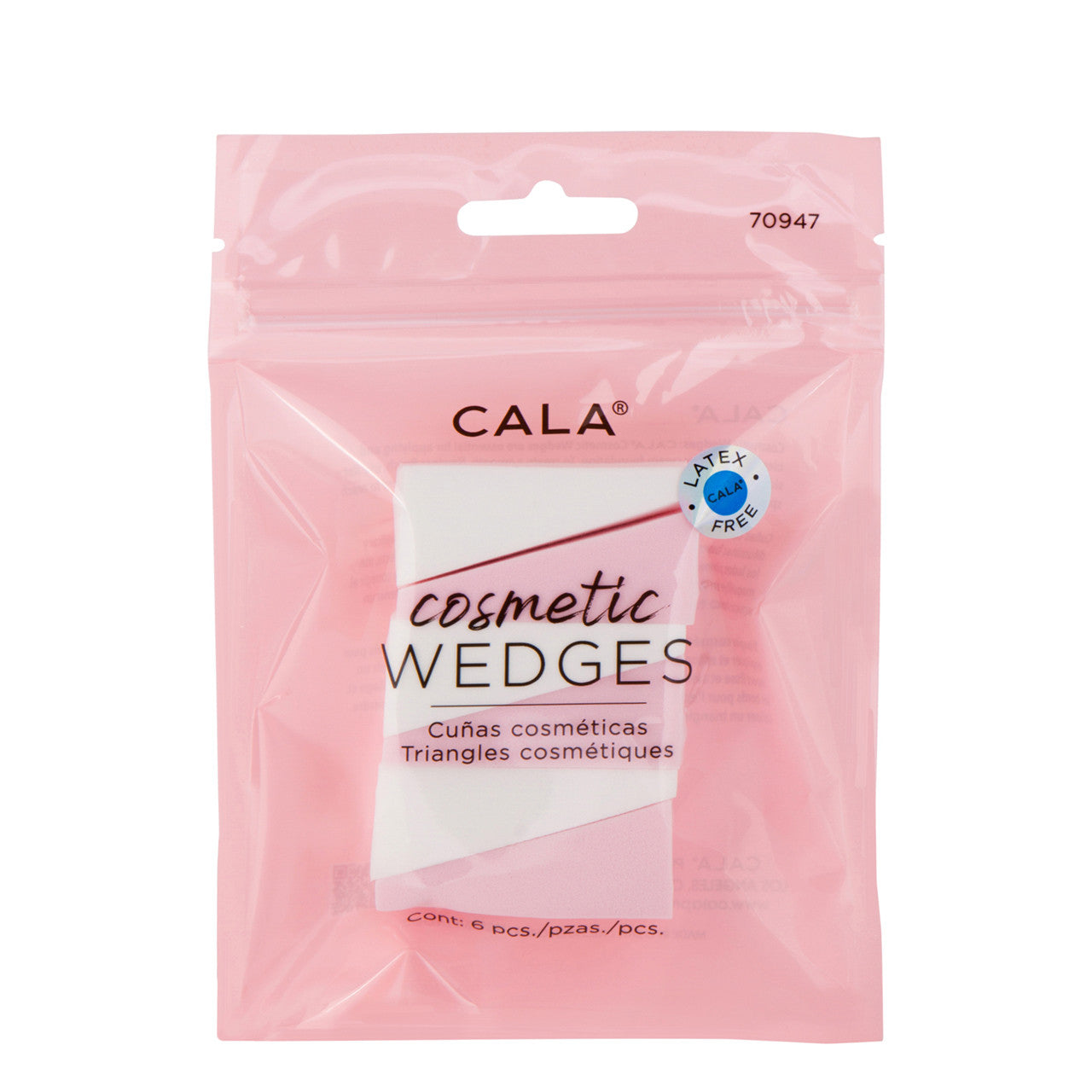 Cala Cosmetic Wedge Travel Pack 6Pc - 70947