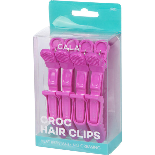 Cala Croc Hair Clip Lavender 4pc- 66222