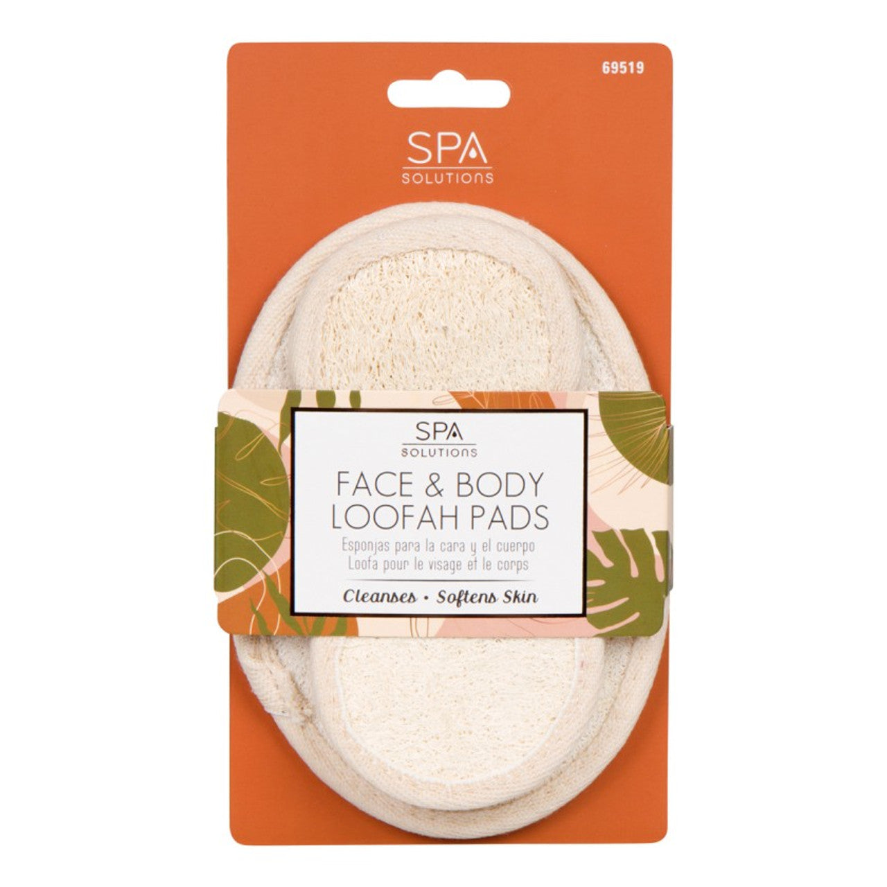 Cala Face And Body Loofah Set Beige-69519