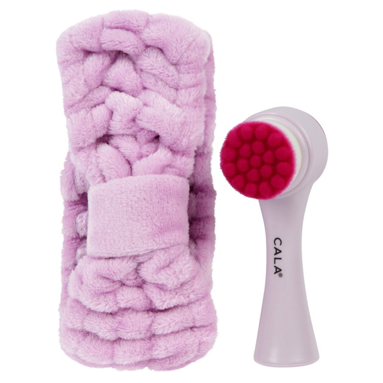 Cala Goal To Glow Purple Facial Brush & Headband Set-69236