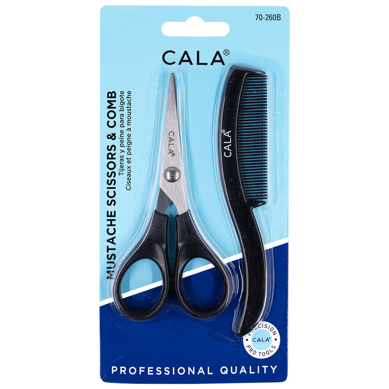 Cala Mustache Scissors And Comb