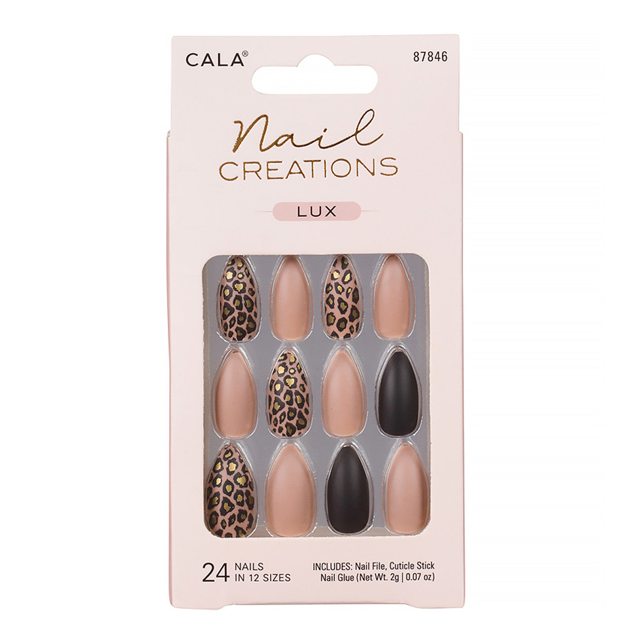 Cala Nail Creations Lux Stiletto Cheetah Nail Kit-87846