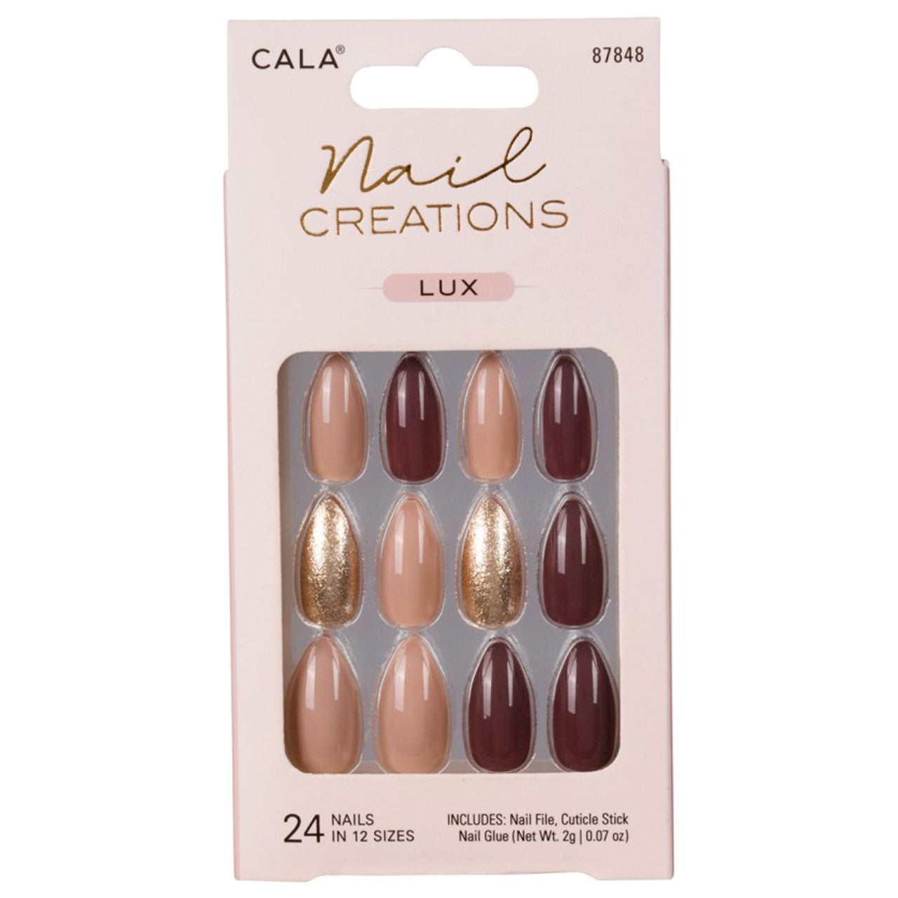 Cala Nail Creations Lux Stiletto Warm Browns Nail Kit-87848
