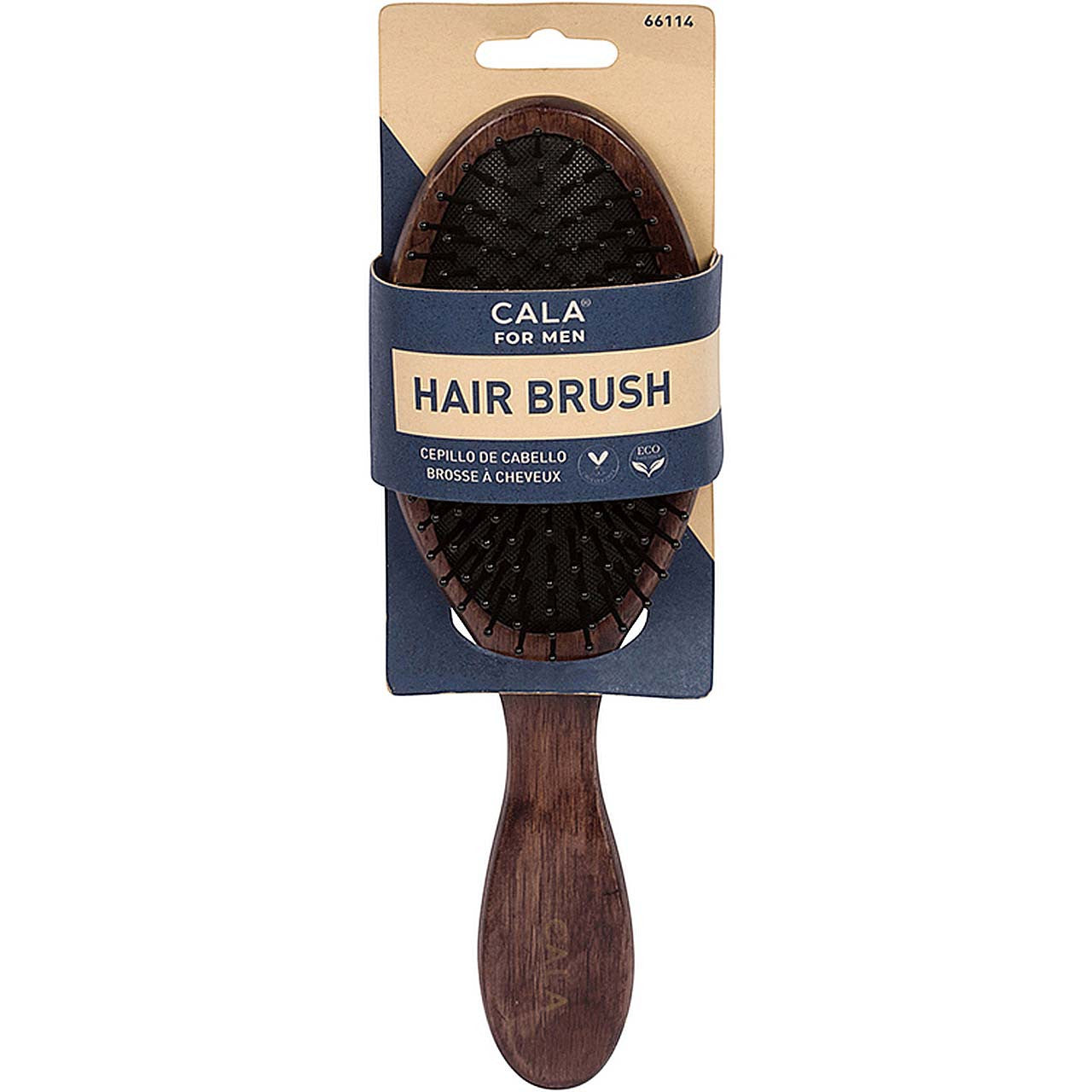 Cala Oval Hair Brush Dark Wood 66114